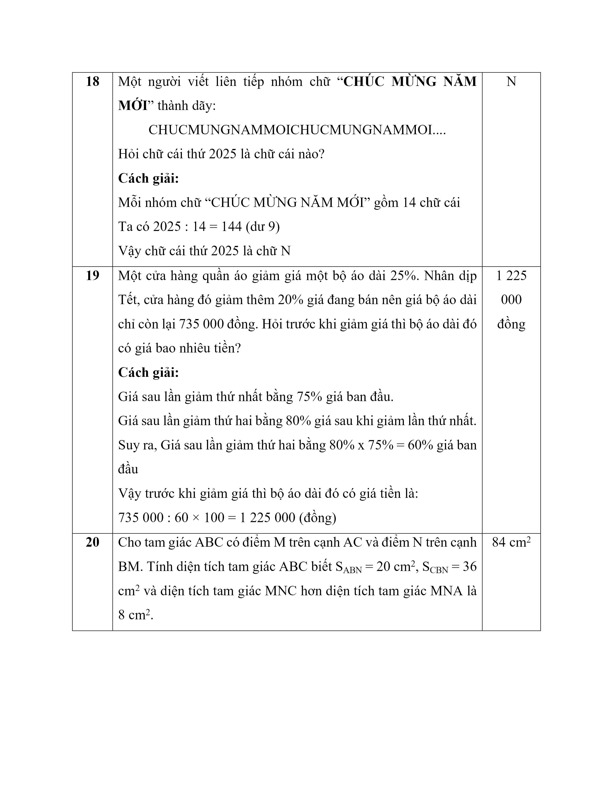 Đề khảo sát đánh giá năng lực vào lớp 6 môn Toán trường Lương Thế Vinh (năm 2025 - Đề 1)