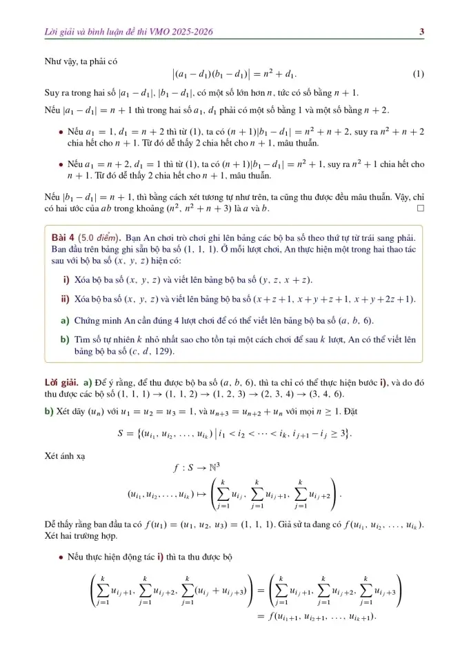 Đề thi HSG Toán Quốc gia 2025-2026 có lời giải (ngày 1)