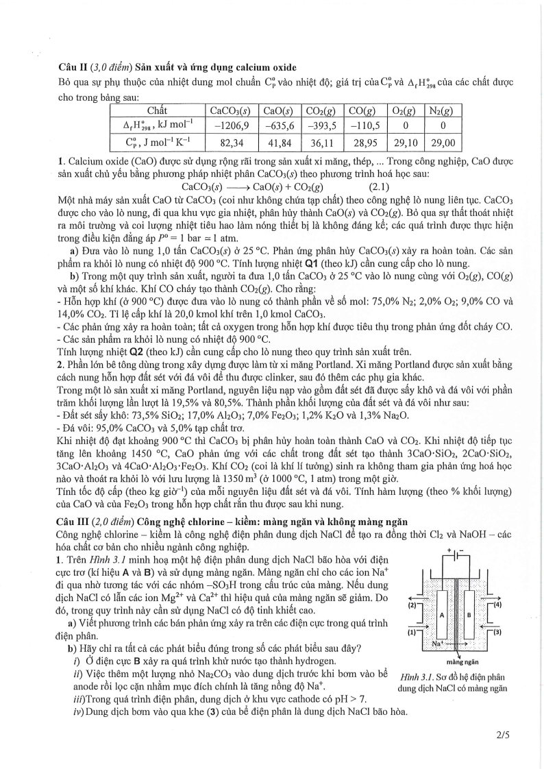 Đề thi HSG Hóa học Quốc gia 2025-2026 có lời giải (ngày 1)