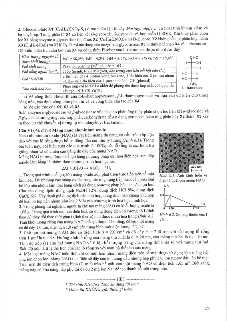 Đề thi HSG Hóa học Quốc gia 2025-2026 có lời giải (ngày 2)