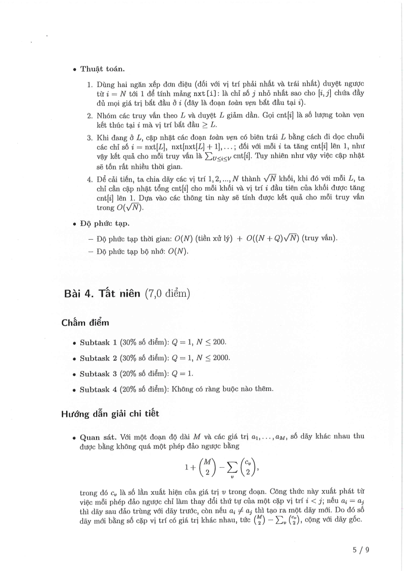 Đề thi HSG Tin học Quốc gia 2025-2026 có lời giải (ngày 1)