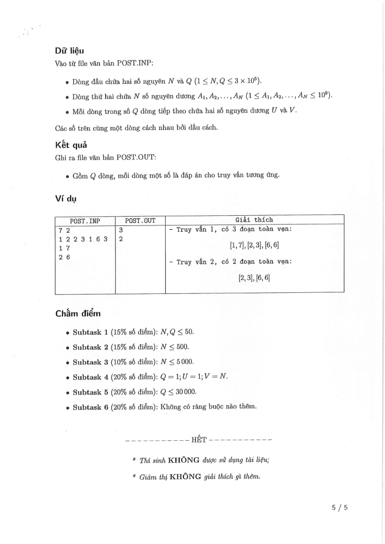 Đề thi HSG Tin học Quốc gia 2025-2026 có lời giải (ngày 1)