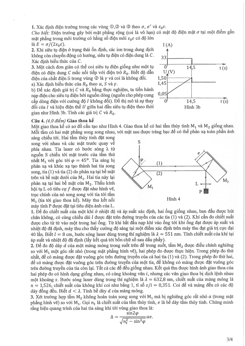 Đề thi HSG Vật lý Quốc gia 2025-2026 có lời giải (ngày 1)