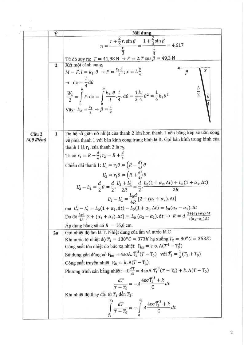 Đề thi HSG Vật lý Quốc gia 2025-2026 có lời giải (ngày 1)