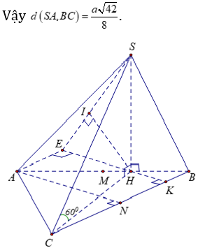 Phương pháp tính khoảng cách trong khối chóp có mặt bên vuông góc với mặt đáy - Toán lớp 12