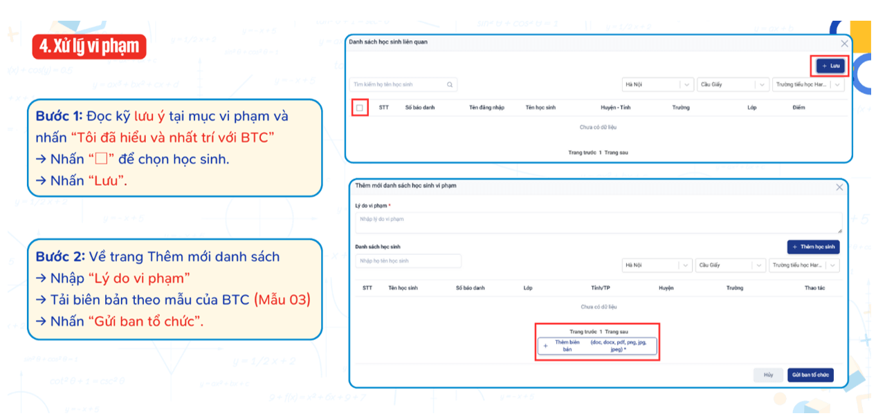 Hướng dẫn các bước xử lí vi phạm, khiếu nại trong thi Trạng Nguyên Tiếng Việt cấp Trường 2025-2026
