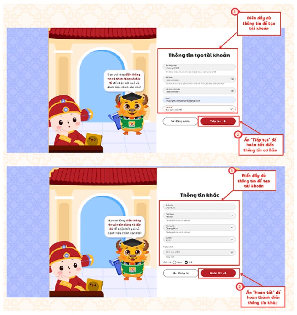 Hướng dẫn đăng nhập thi Trạng Nguyên Tiếng Việt mới nhất