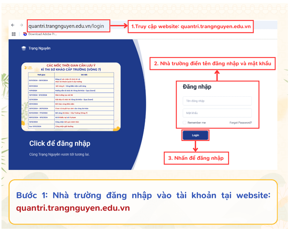Hướng dẫn nhà trường tải giấy chứng nhận và giấy khen Vòng Sơ khảo cấp Trường 2025-2026
