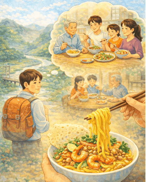 Ý nghĩa Ai đi cách trở sơn khê, Nhớ tô mì Quảng, tình quê mặn nồng (chi tiết nhất) (ảnh 1)