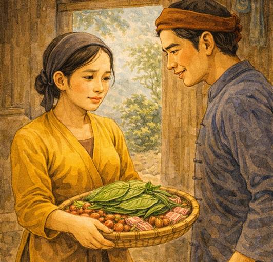 Ý nghĩa Ba đồng một mớ trầu cay, Sao anh chẳng hỏi những ngày còn không? (chi tiết nhất