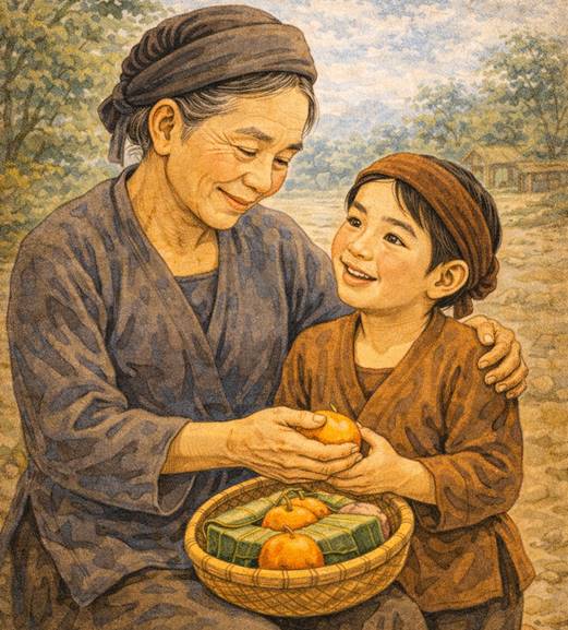 Ý nghĩa Bà ơi cháu quý bà thay, Quý bà về nỗi bà hay cho quà (chi tiết nhất)