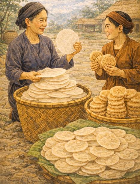 Ý nghĩa Bánh tráng Mỹ Lồng, Bánh phồng Sơn Đốc (chi tiết nhất)