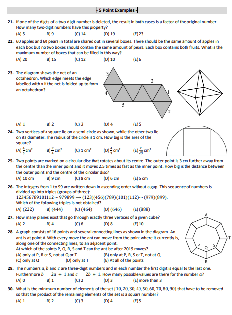 Bộ đề mẫu cấp độ 5 (lớp 9 - 10) cuộc thi Toán Quốc tế Kangaroo