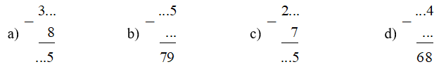 Phép trừ (có nhớ) số có hai chữ số cho số có một chữ số lớp 2 (có lời giải)