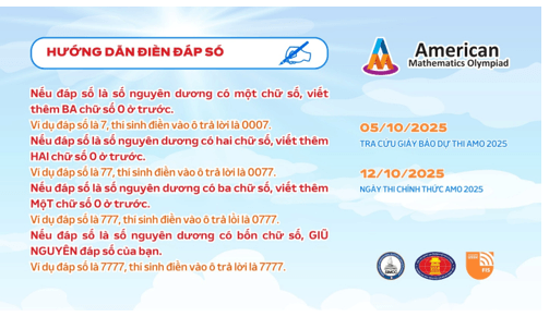 Hướng dẫn sử dụng phiếu trả lời AMO 2025