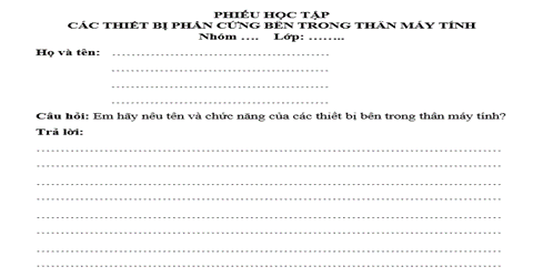 Minh họa kế hoạch bài dạy tích hợp khung năng lực số môn tin học lớp 4