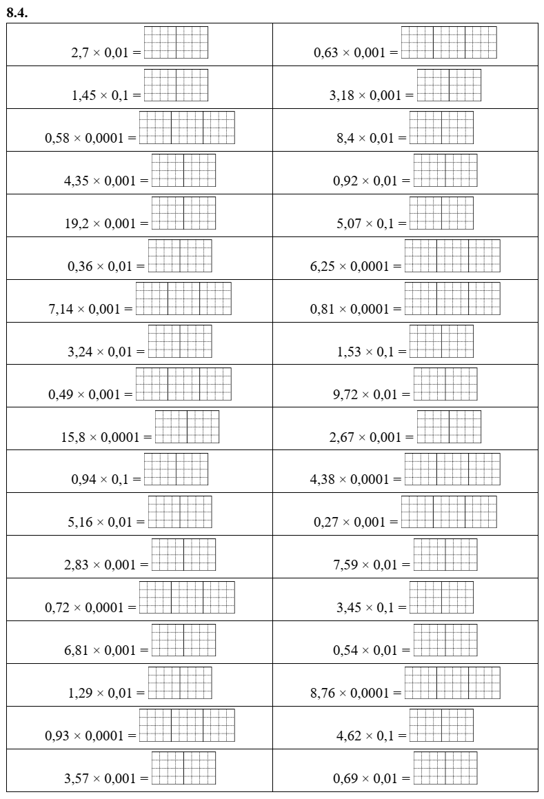 Nhân một số thập phân với 10; 100; 1000;…. Nhân một số thập phân với 0,1; 0,01; 0,001;… lớp 5 (có lời giải)