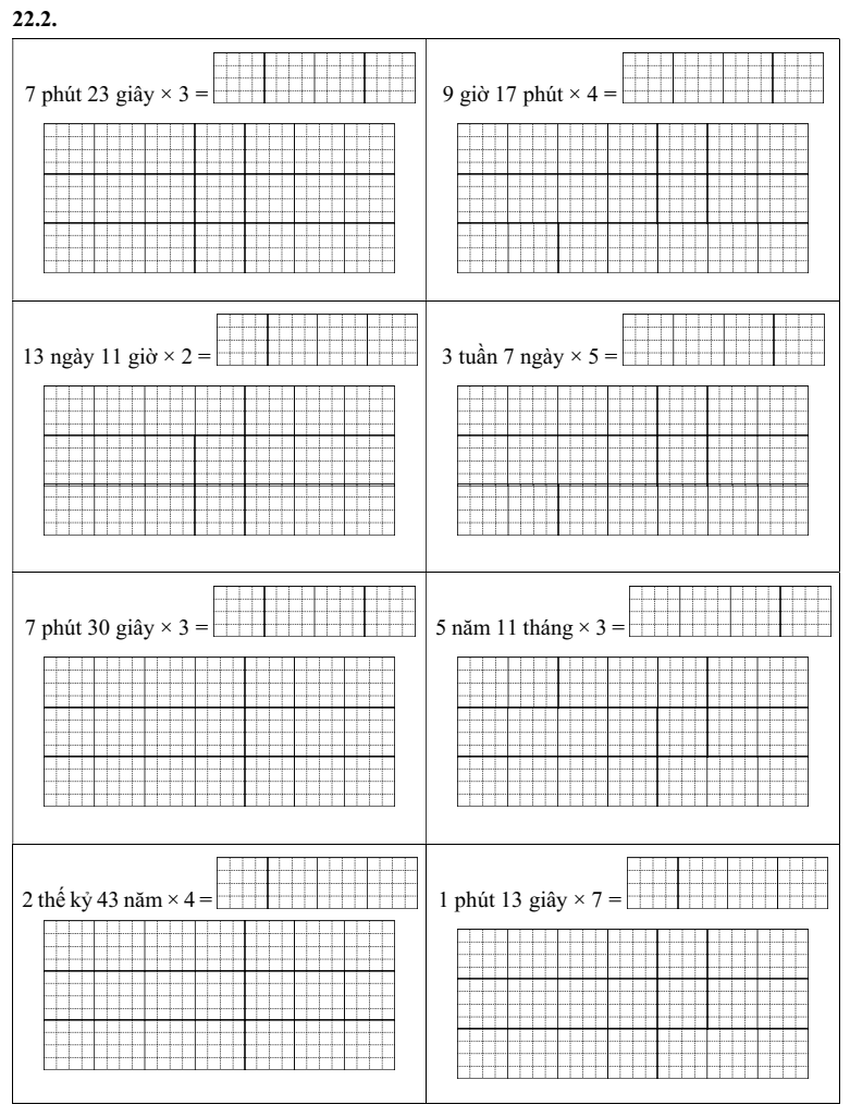 Phép nhân số đo thời gian lớp 5 (có lời giải)