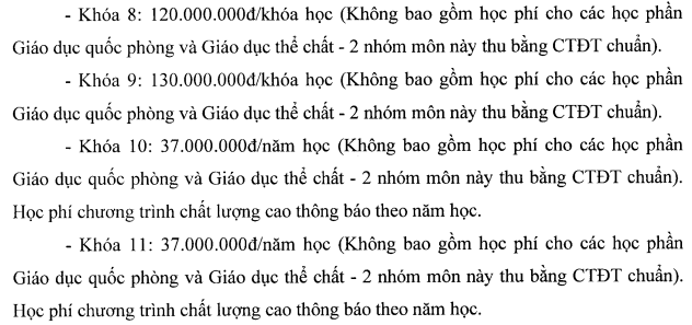 Học phí Học Viện Ngân Hàng - Phân Viện Phú Yên (năm 2024)