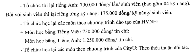 Học phí Học Viện Ngân Hàng - Phân Viện Phú Yên (năm 2024)