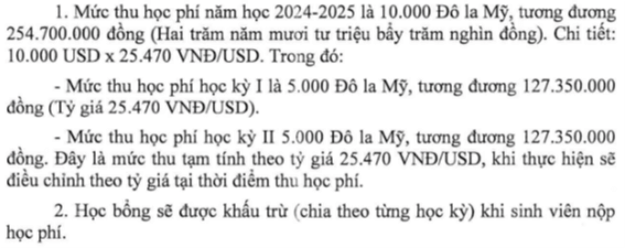 Học phí Trường Đại học Luật Hà Nội (năm 2024)