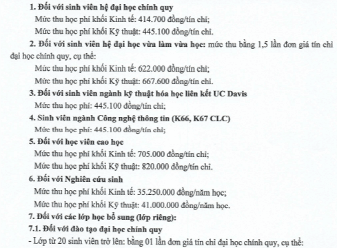 Học phí Trường Đại học Mỏ - Địa chất (năm 2024)