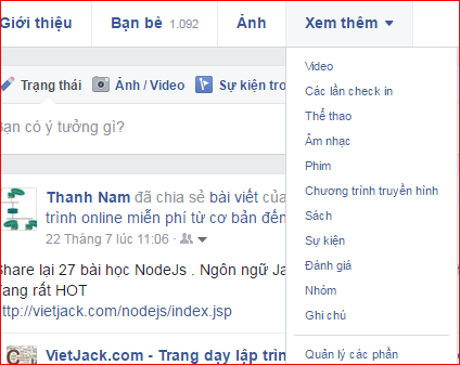 Cách ẩn sở thích trên Facebook