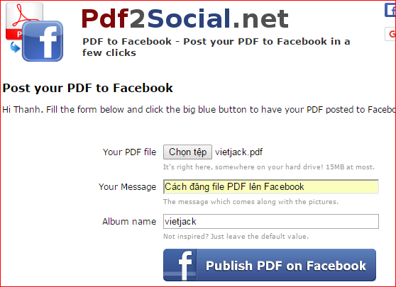 Cách đăng file PDF lên Facebook