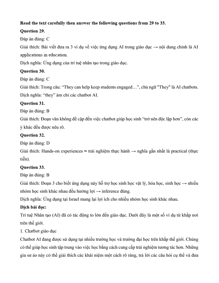 Đề kiểm tra Tiếng Anh 12 Smart World Unit 10 (có lời giải)