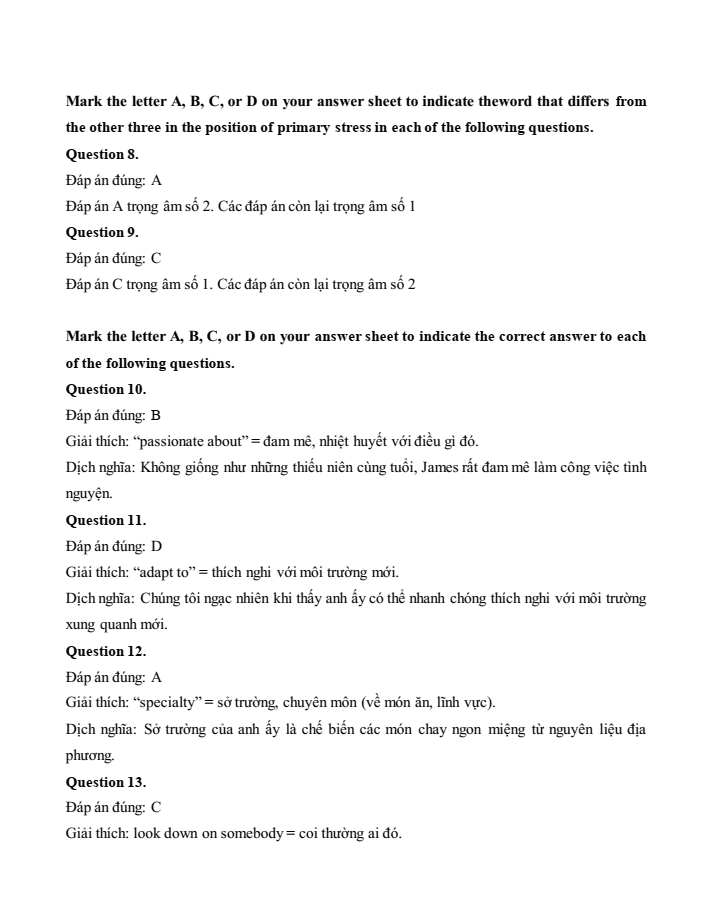 Đề kiểm tra Tiếng Anh 12 Smart World Unit 4 (có lời giải)