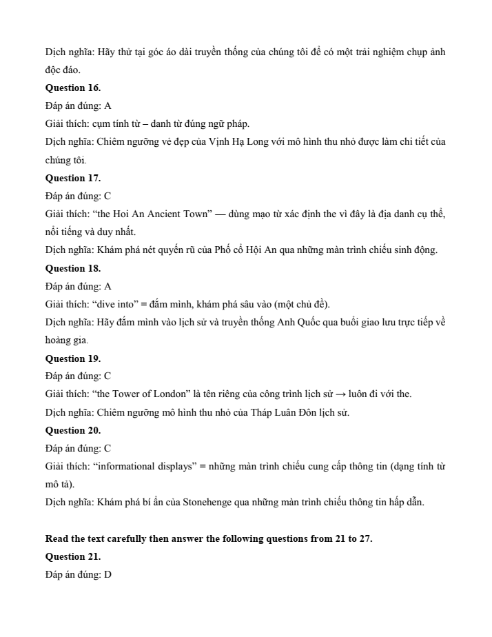 Đề kiểm tra Tiếng Anh 12 Smart World Unit 6 (có lời giải)