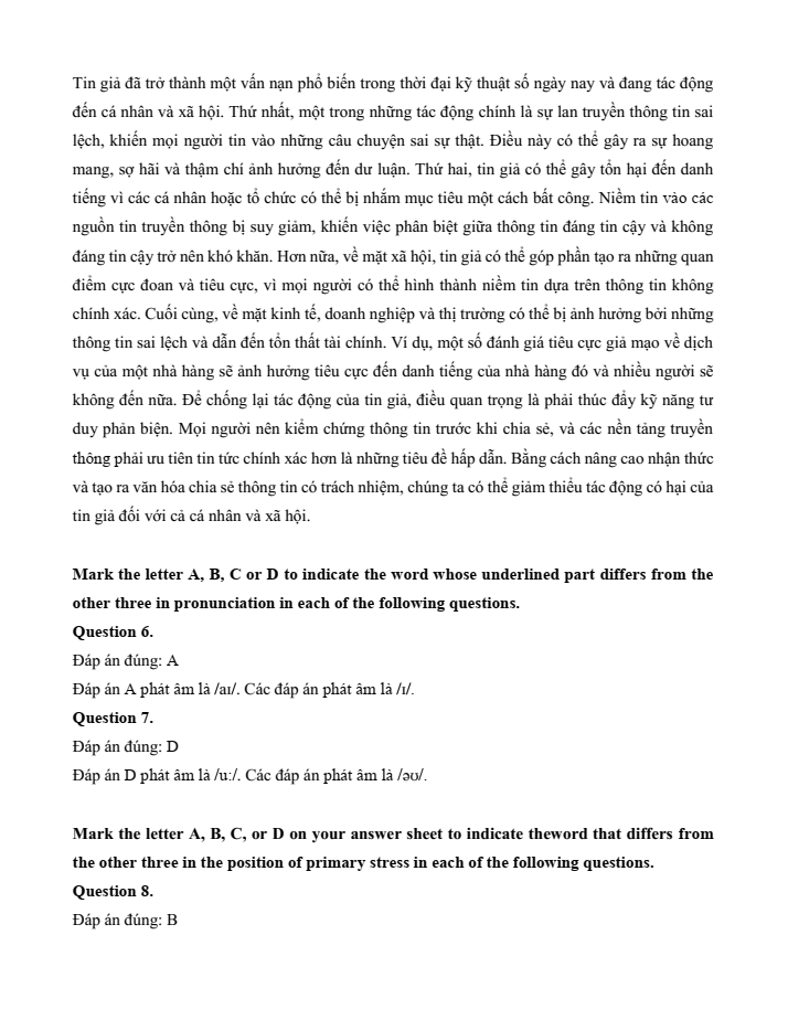 Đề kiểm tra Tiếng Anh 12 Smart World Unit 8 (có lời giải)