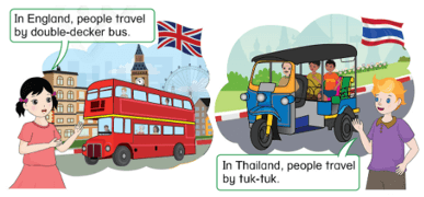 Tiếng Anh lớp 3 Phonics Smart Unit 13 Learn more: Transport around the world (trang 129)