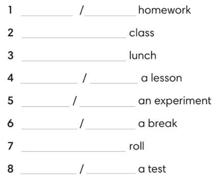 Tiếng Anh 7 English Discovery Unit 6.1 Vocabulary trang 60, 61