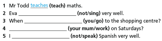 Tiếng Anh 7 Right on Unit 1b Grammar (trang 16, 17)