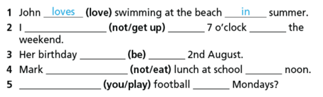 Tiếng Anh 7 Right on Unit 1b Grammar (trang 16, 17)