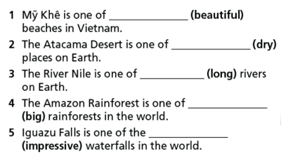 Tiếng Anh 7 Right on Unit 5b Grammar (trang 82, 83)