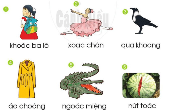 oang, oac – Bài 127 – Tiếng Việt lớp 1 (trang 60 → 61) - Cánh diều