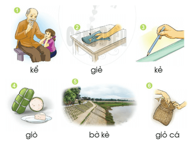 gi, k – Bài 17 – Tiếng Việt lớp 1 (trang 34 → 35) - Cánh diều