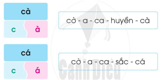 cà, cá – Bài 2 – Tiếng Việt lớp 1 (trang 8→ 9) - Cánh diều