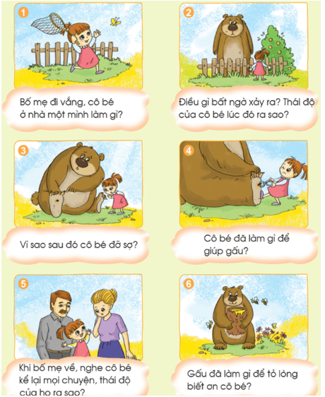 Kể chuyện Cô bé và con gấu – Bài 86 – Tiếng Việt lớp 1 (trang 154) - Cánh diều