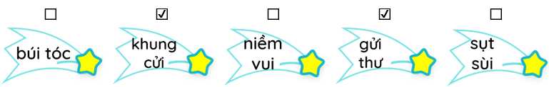Trắc nghiệm Tiếng Việt lớp 1 Bài 102 (có đáp án): ui, ưi | Cánh diều
