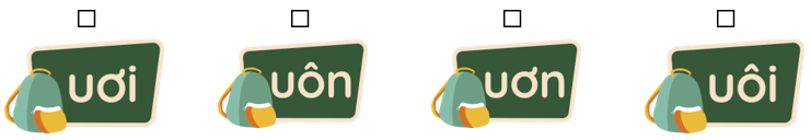 Trắc nghiệm Tiếng Việt lớp 1 Bài 103 (có đáp án): uôi, ươi | Cánh diều