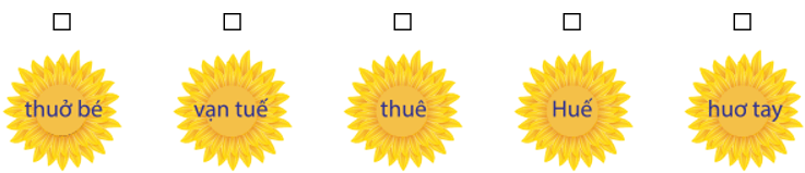 Trắc nghiệm Tiếng Việt lớp 1 Bài 114 (có đáp án): uê, uơ | Cánh diều