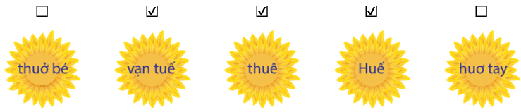 Trắc nghiệm Tiếng Việt lớp 1 Bài 114 (có đáp án): uê, uơ | Cánh diều