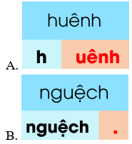 Trắc nghiệm Tiếng Việt lớp 1 Bài 132 (có đáp án): uênh, uêch | Cánh diều