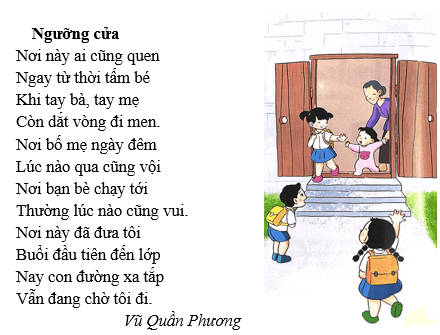Ngưỡng cửa – Bài 2 – Tiếng Việt lớp 1 (trang 74 → 75) - Chân trời sáng tạo