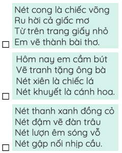 Trắc nghiệm Tiếng Việt lớp 1 Bài 1 (có đáp án): Ôn tập 1| Chân trời sáng tạo