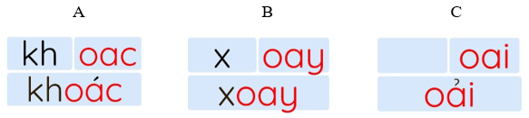 Trắc nghiệm Tiếng Việt lớp 1 Bài 3 (có đáp án): oai, oay, oac | Chân trời sáng tạo