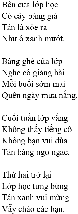 Cây bàng và lớp học – Bài 4 – Tiếng Việt lớp 1 (trang 54 → 55) - Kết nối tri thức